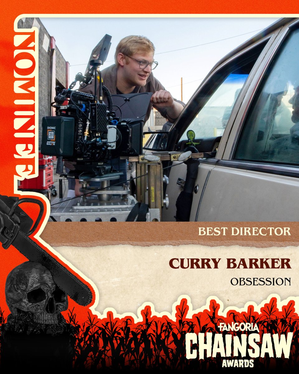 obsessionmovie's tweet photo. OBSESSION has been nominated for four @Fangoria Chainsaw Awards.

Best Wide Release
Best Lead performance – Inde Navarette
Best Screenplay – Curry Barker
Curry Barker, Best Director – Curry Barker
Vote here: https://t.co/RRtae1nS5d
#ChainsawAwards https://t.co/CINjWdqJpn