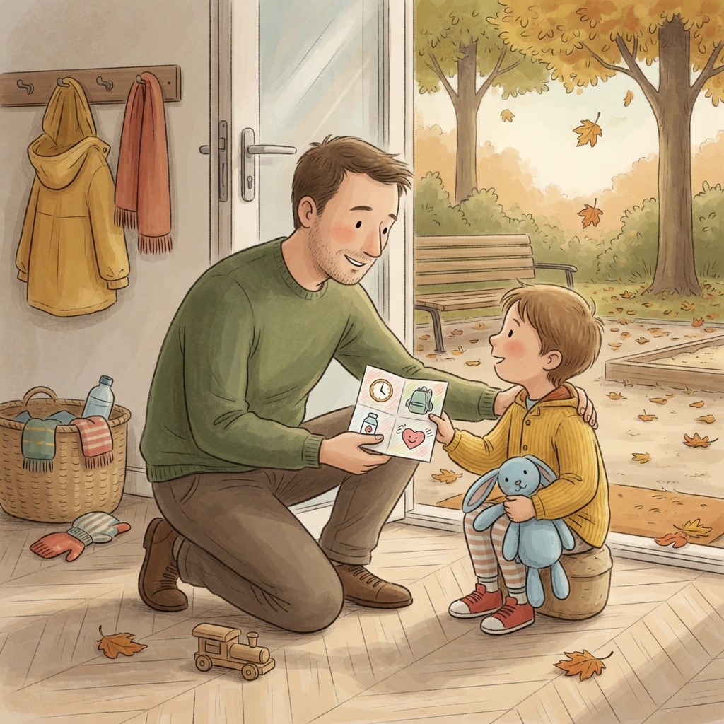 EinGuterVater's tweet photo. Praktischer Papa-Tipp: Schreibt Übergaben kurz und freundlich vorher ab: Uhrzeit, Tasche, Medikament, ein positiver Satz fürs Kind. Klarheit nimmt Druck raus und zeigt: Wir tragen dich beide. #BeideEltern #Trennungskinder #Umgangsrecht #Sorgerecht https://t.co/TDrH6qg41G
