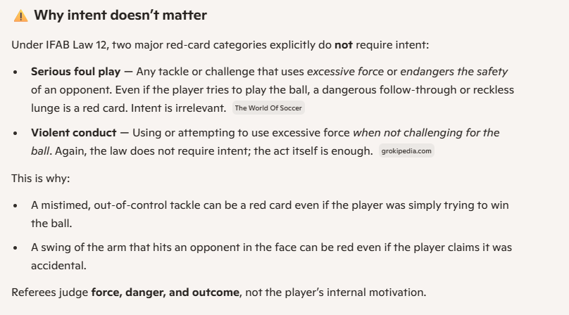 Slaven_D's tweet photo. @jasonrmcintyre Intent is not required. Safety of the player matters whether it was intentional or accidental https://t.co/S91t8MZQRE