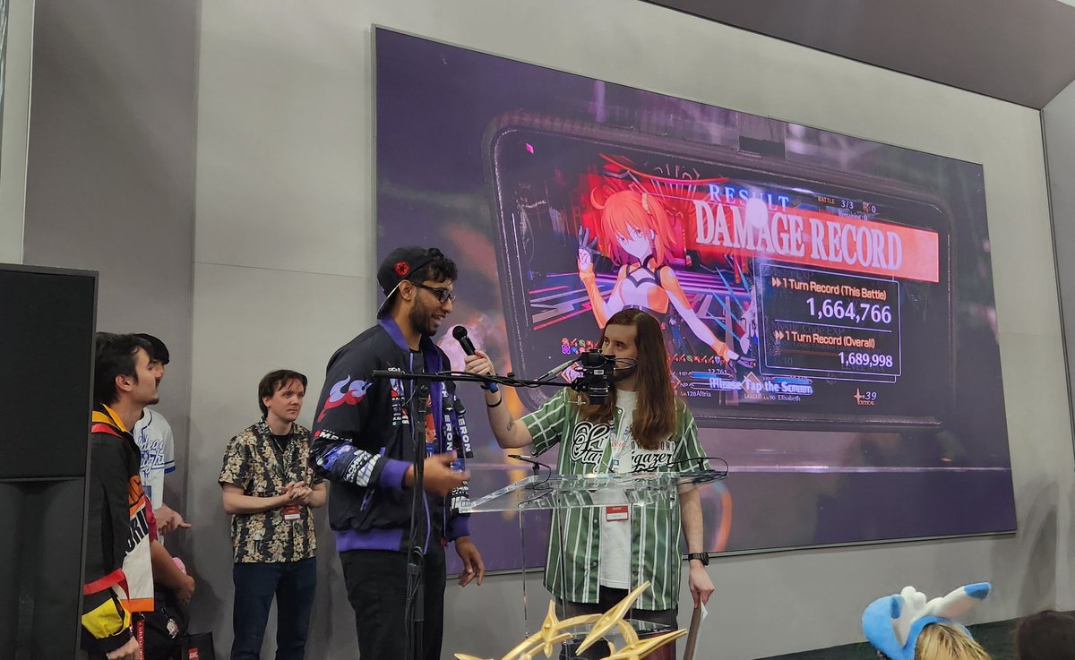 FateGO_USA's tweet photo. Our final Damage Contest has come to a close! Thank you to all Masters that participated this year at AX 2026! Keep on training so we can see those numbers go higher next time!

#FateGOUSA #AX2026 https://t.co/tgYGlXdLJF
