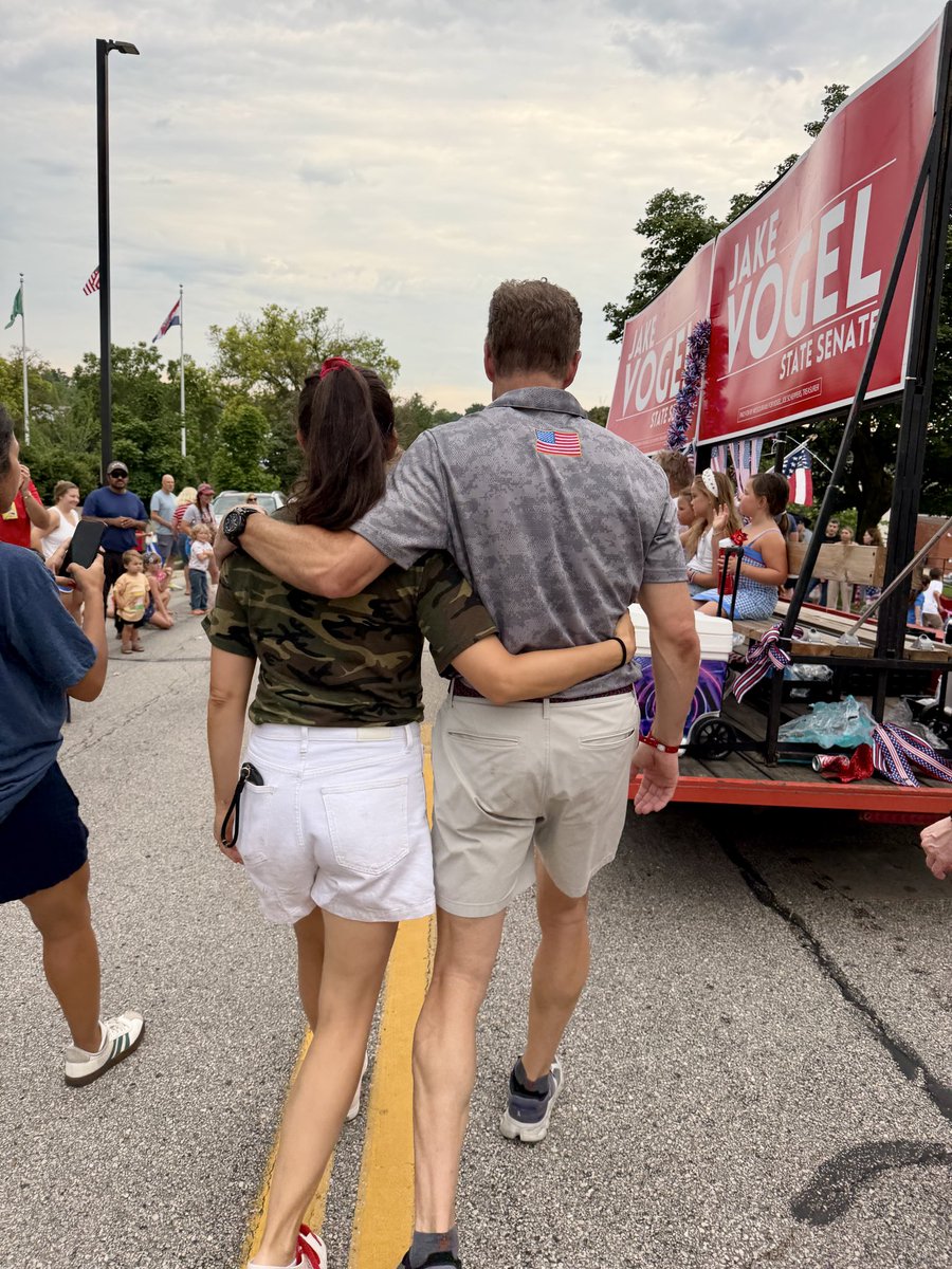 VoteJakeVogel's tweet photo. What a great weekend celebrating America! It was so awesome to see everybody across the district out celebrating Independence Day and the 250th birthday of our great country! 🇺🇸🎆 https://t.co/NPfKmQ4cto