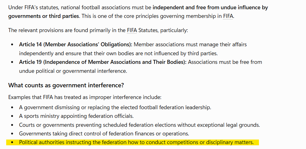 TheTributeAct's tweet photo. FIFA are supposed to suspend countries whose politicians interfere in how the World Cup is managed.

Go for it Belgium. Take legal action Court of Arbitration in Sport, Switzerland, and US courts all at the same time.

Do it for the game. https://t.co/CDlI2vlope
