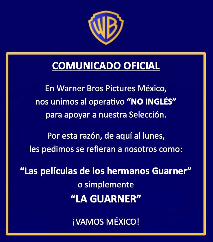 marianoosorio1's tweet photo. Esto se descontrola 🇲🇽⚽️🏟️ #NoInglés

Se suman más marcas al apoyo a la Selección Mexicana, cambiando momentáneamente su nombre al español 

¿Quiénes faltan? https://t.co/cXfedt7dju
