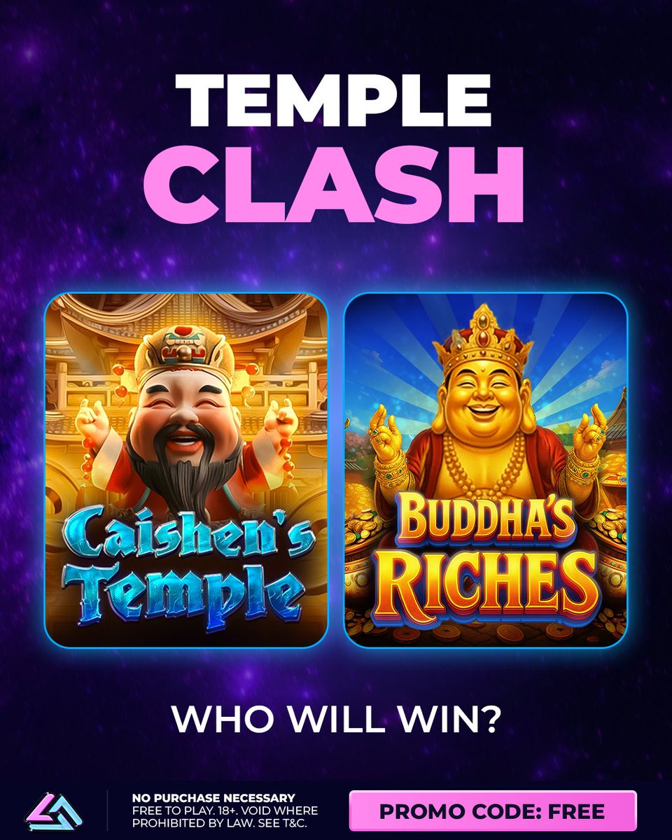legacy_arcade's tweet photo. Temple Clash 🏮🔥

It’s a battle of fortune:

💰 Caishen’s Temple ✨ Buddha’s Riches

Which one gets your vote? Drop your pick in the comments. 👇

👉 Play now at https://t.co/LTH3rOjZ71 https://t.co/4I9pcW7ZpU