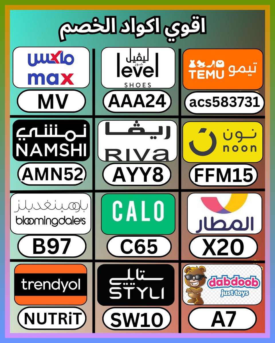 ItsSaraDaniela's tweet photo. في سلة هادئة، كود مع خصم ومعه كوبون، وبعدها دبدوب الكويت و ⎐نمشي⎐ و ليفيل السعودية و تطبيق المطار و كالو و لفيل الامارات بلومينجديلز، ثم تيمو و ليفل شوز و ⎐نون⎐ و بلومنغديلز و ريفا فاشون و ماكس سيتي و لفل و ستايلي و بلومينغديلز و ترينديول و ترنديول.
 ടസഫരണആ 👩‍🦯😟🙍‍♀️ https://t.co/OxHWkKzkhD