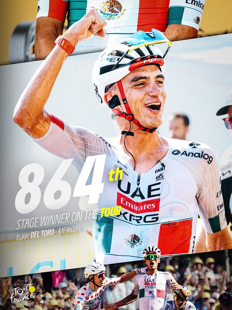 LeTour's tweet photo. He’s now part of the Tour family. 🌟

Il entre dans la grande famille du Tour, le 864ᵉ vainqueur d’étape. 💛

#TDF2026 https://t.co/kXcDbw7sdO