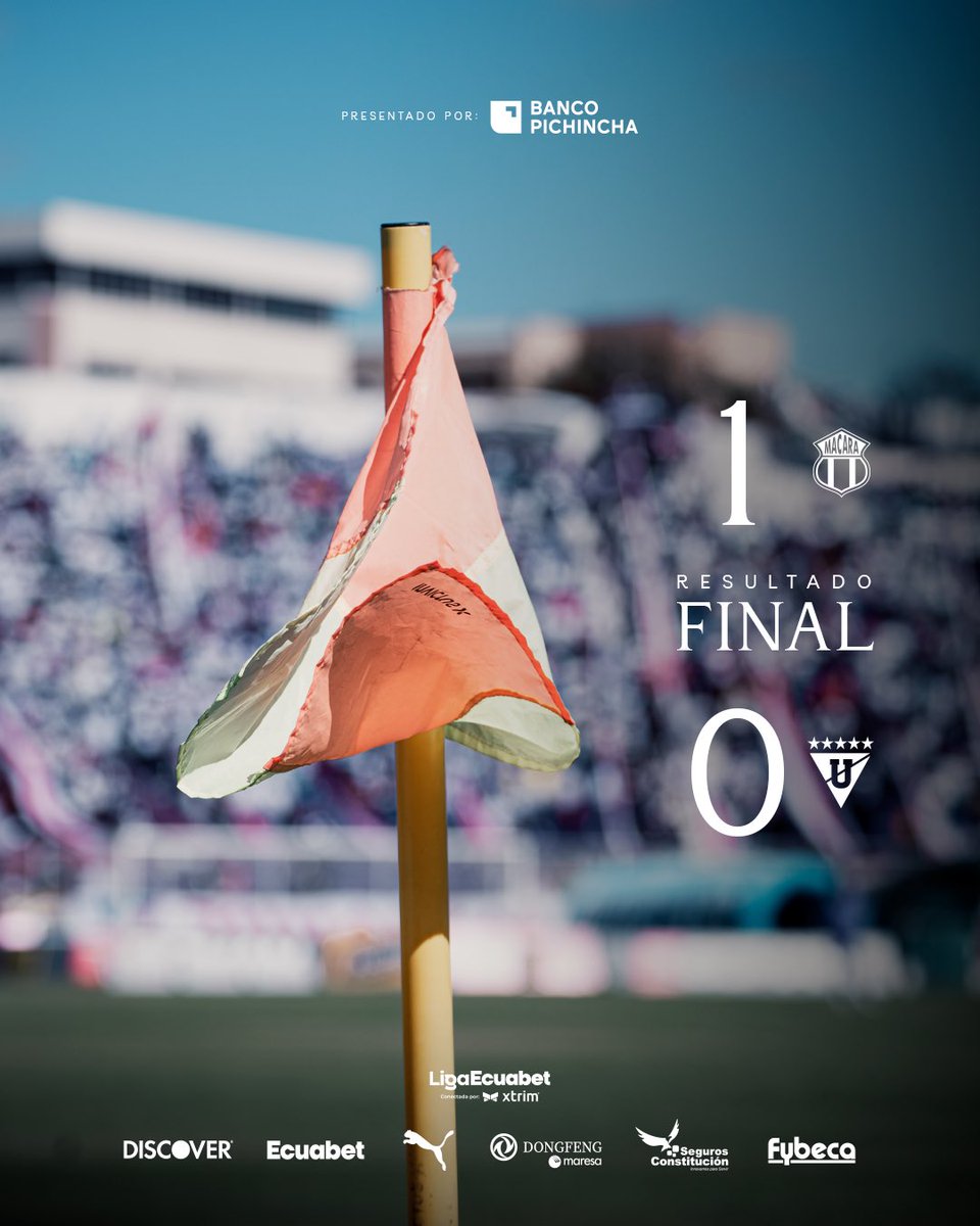 LDU_Oficial's tweet photo. Final del partido. ⚔️
¡Gracias por acompañarnos!
🆚 #LIGAMacará
🏆 #LigaEcuabetConectadaPorXtrim https://t.co/WdHvDX2v9O