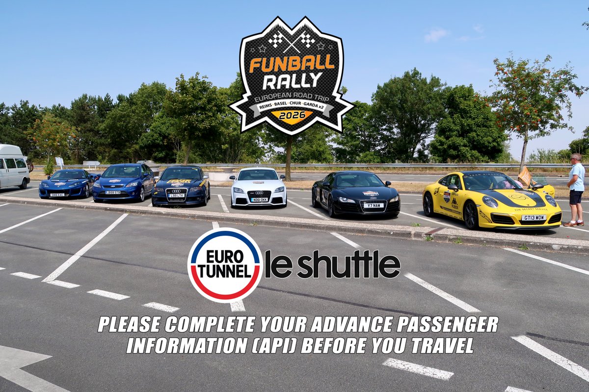 FunballRally's tweet photo. FUNBALLERS 2026
You must complete your Advance Passenger Information (API) before you travel on the Eurotunnel. Click on the 'Add API to your booking' button on your Eurotunnel booking confirmation email. Also print out your Eurotunnel booking as you will need this at check in. https://t.co/vmcEGqPAL9