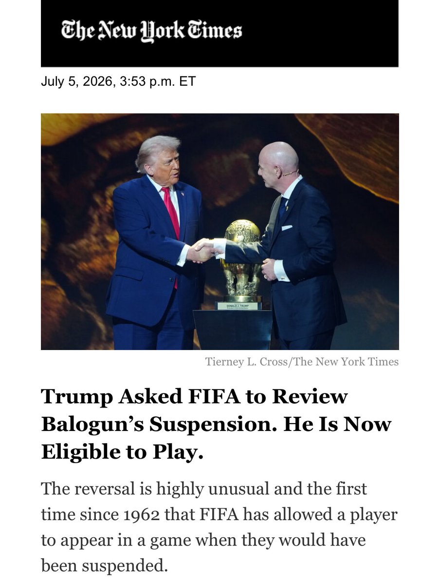 AlexBerenson's tweet photo. lol @FIFAcom unsuspended Ronaldo for the first two games of the group stage three weeks ago https://t.co/OmkIOLCioS