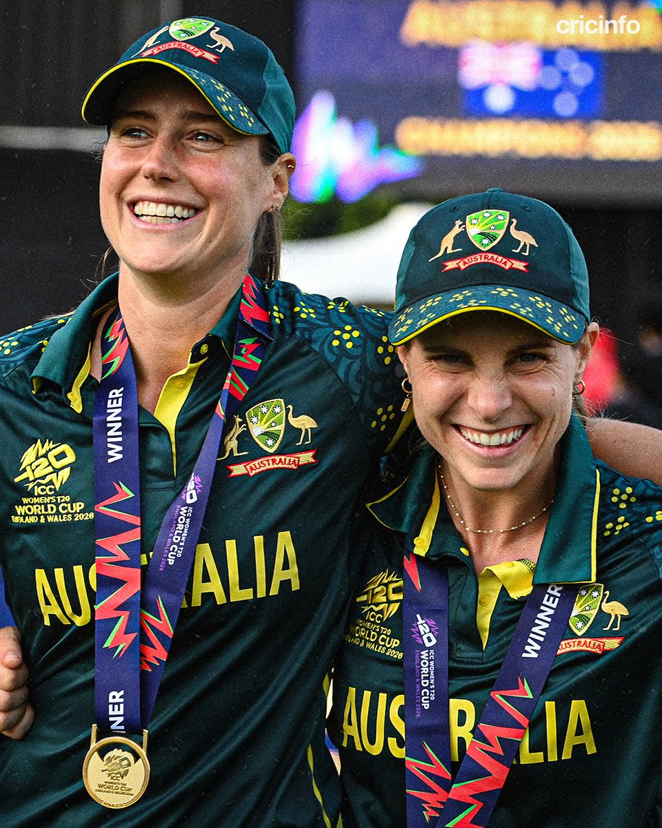 cricinfo's tweet photo. The world champions 🏆📸 https://t.co/OlU8CWmFey