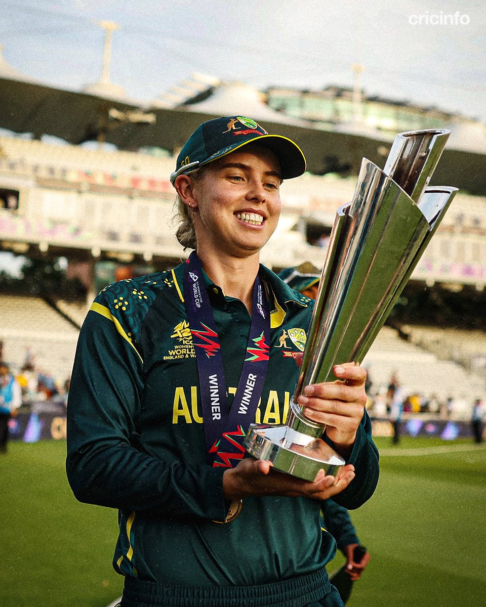 cricinfo's tweet photo. The world champions 🏆📸 https://t.co/OlU8CWmFey