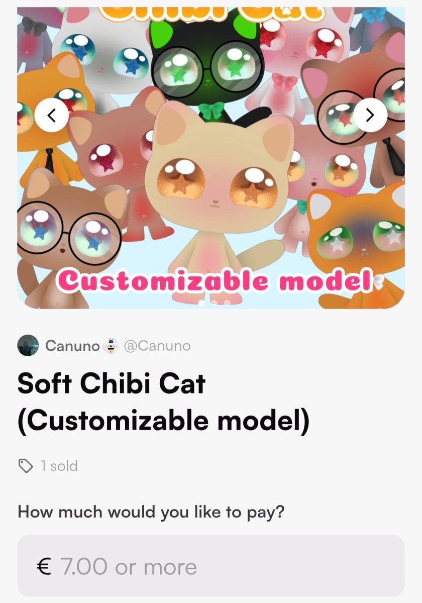 _Canuno_'s tweet photo. I'M SO HAPPY!! 😭💖
I got my very first VGen sale!! 🥹✨

I know I've been pretty quiet lately and haven't posted much. Life got a little difficult for a while, so I needed some time away.

But coming back and seeing that someone bought a model I made... it honestly means so much to me. Knowing that someone liked my work enough to support it is an incredible feeling. 💕

Thank you so, so much! This gave me a huge boost of motivation to keep creating. This is just the beginning! 
#vtuber #vtubermodel #vgen #commissionㅤ