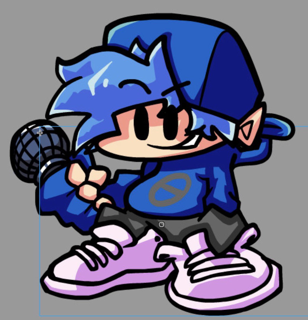 FNFVivid's tweet photo. Vivid Fun Fact #1
Not only was the first Digital appearance of vivid bf traced but it traced a reskin of bf 💔
All the way back in 2022 the director was just learning how to use IbisPaintX and didn’t want to draw a jacket over bf, so used reskin. 
#fnfvivid https://t.co/QjOE8OlG8m