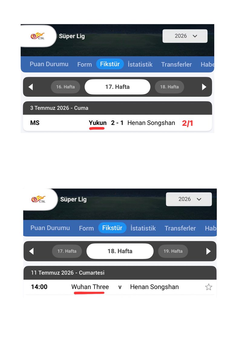 the4sopranos's tweet photo. 🇨🇳 ÇİN’DE MÜKEMMEL HAFTA UYUMU 

Geçen sezon, Zhejiang takımı ;

17. Hafta Yukun ile 2/1 ✅
18. Hafta Wuhan ile 2/1 ✅

Bu sezon, Henan takımı ;
17. Hafta Yukun ile 2/1 ✅
18. Hafta Wuhan ile ⏳

🇨🇳 Wuhan Three - Henan Songshan
📅 11.07.26
⏰ 14:00
👉 2/1 &amp; 1/2 https://t.co/aixTHLkFle