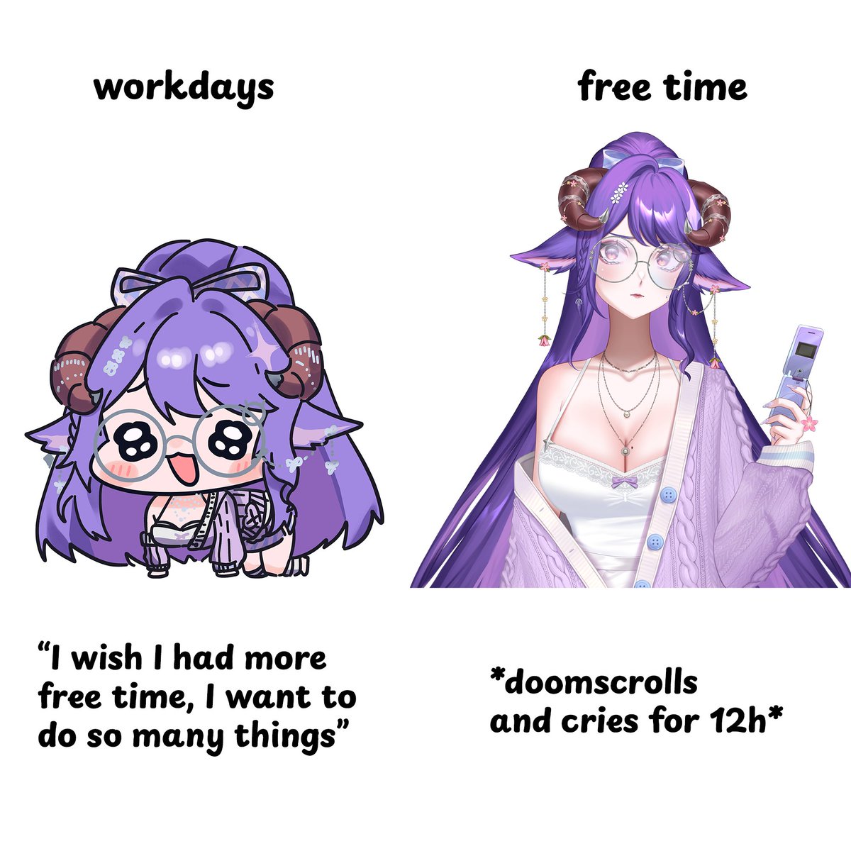 kuromiyalucien's tweet photo. "I wish I had more free time, I want to do so many things" https://t.co/I0XCwimwjP