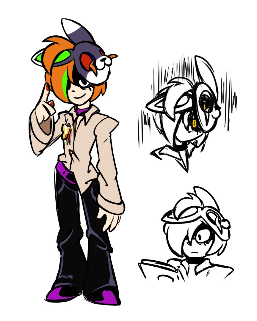 GlamrockDusky's tweet photo. if you were curious about how Dusky looked during the Ultimate ending - here's the concept I did before drawing the sprites!

some details were changed, though, obvious one being that i removed the badge
note that this is NOT 100% how they used to look, it's like a "spirit form"! https://t.co/Lwnm1Yu5hC