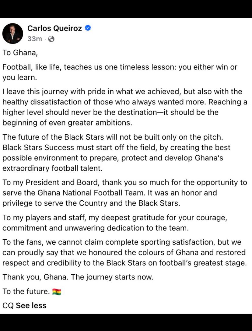 Bigdonaldd_'s tweet photo. Carlos Queiroz We Appreciate ❤️🙏

Thank you for everything https://t.co/SIHZ4GPZUF