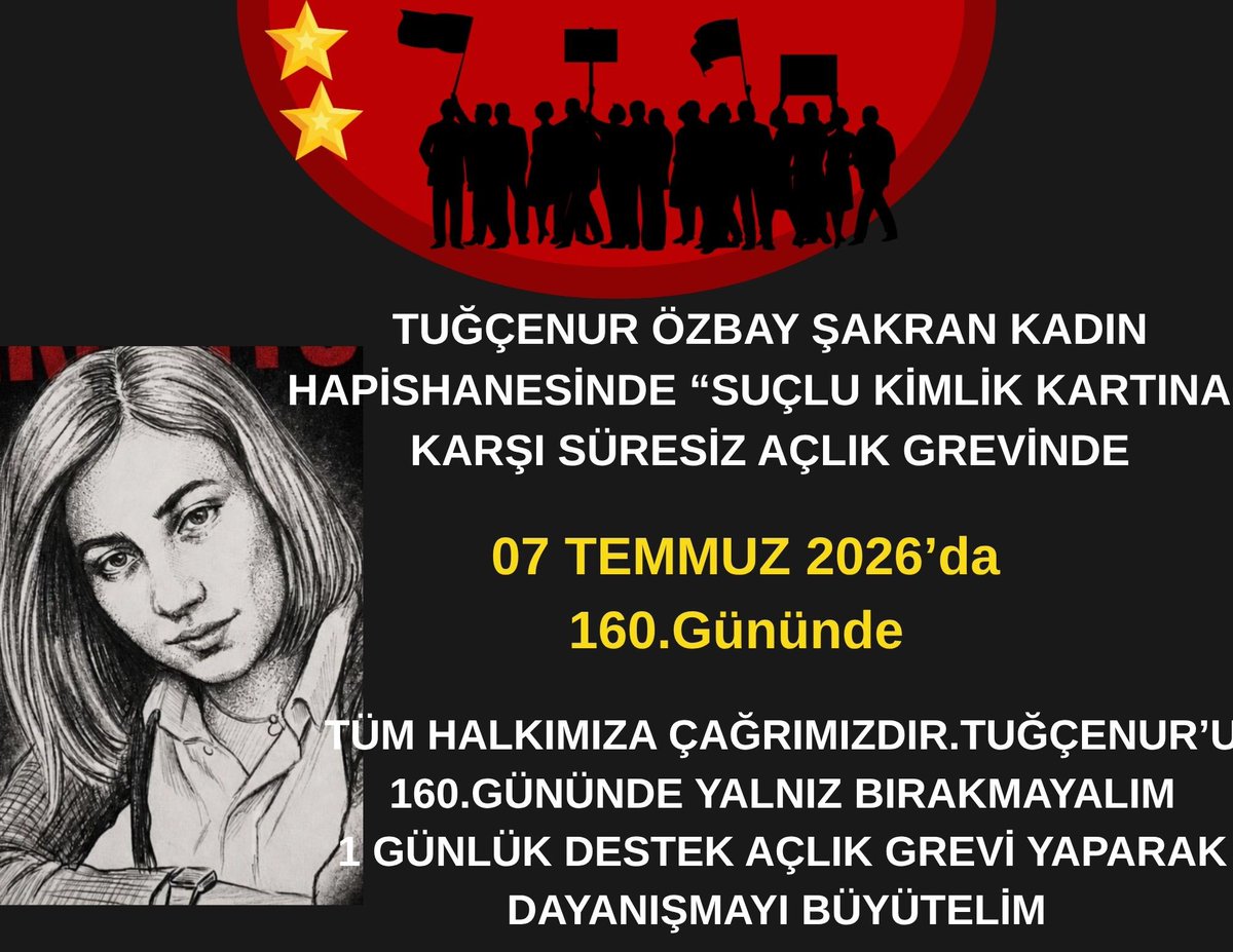 penaber_DE's tweet photo. Tuğçenur'u omuz omuza verirsek yaşatabiliriz. Madem ki devrimci tutsaklar onurumuzdur dedik bütün gün o zaman tecritte yalnız bırakmamak boynumuzun borcudur. Bir günlük açlık ordusu kuralım. Videolarımızla bunu duyuralım.
#KuyuTipiHapishanelerKapatılsın https://t.co/Hpppy6NzZ1