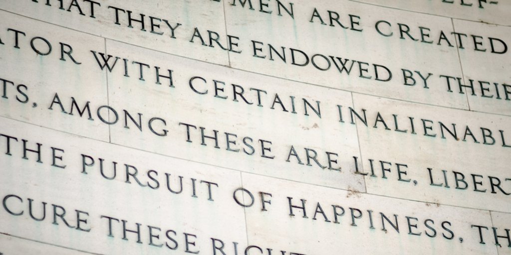dmcross62's tweet photo. 4th July: "We hold these truths to be self-evident, that all men... are endowed by their Creator with certain unalienable rights... life, liberty, and the pursuit of happiness."  'Self-evident' because there's no biblical evidence for such universal rights, only universal value. https://t.co/W6lfdR0j4I