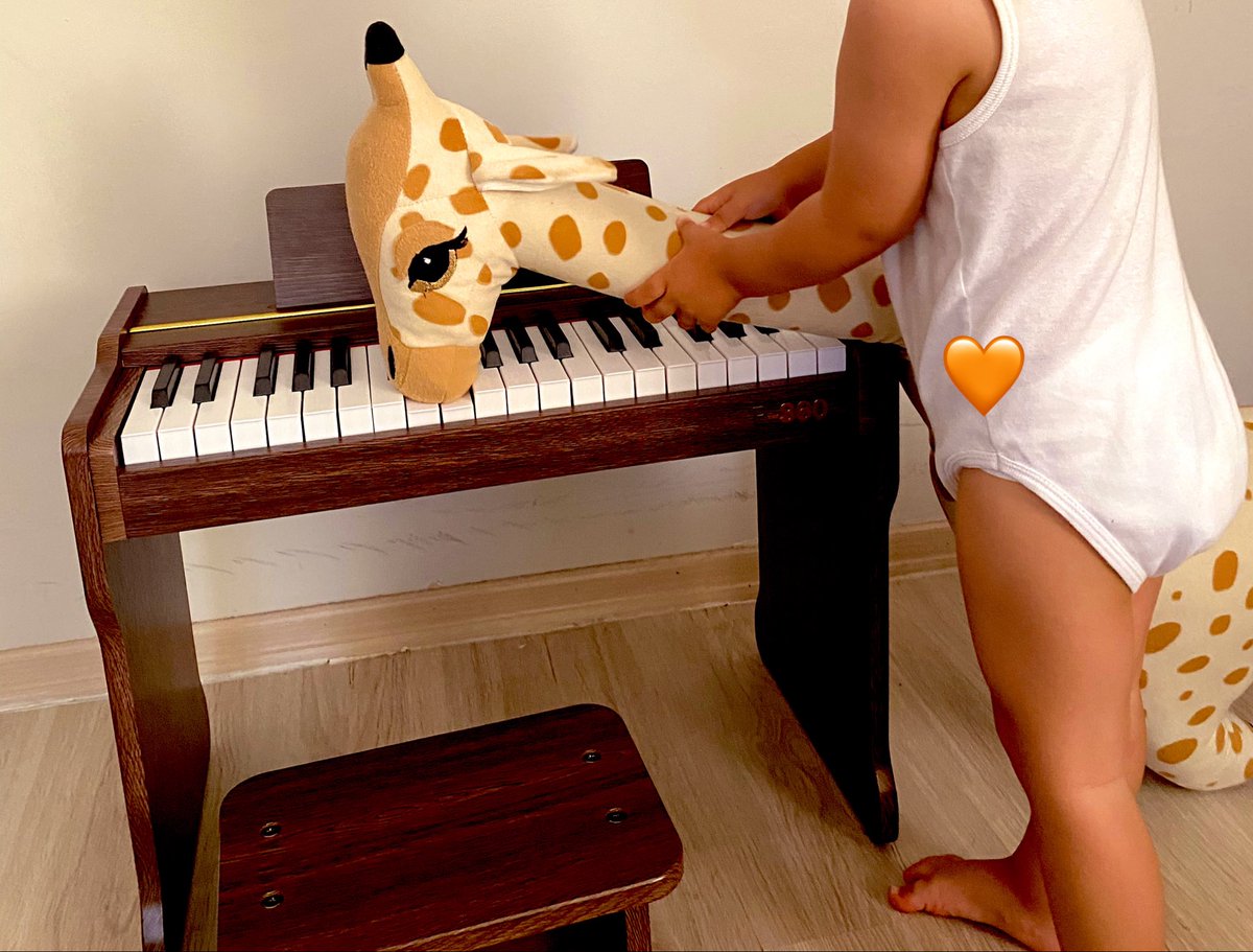 _sweetish's tweet photo. Arabaları bırakıp müziğe odaklansın diye bebek piyanosu aldığım canım evladımı zürafaya özel ders verirken yakaladım 🫶 gururlu hissediuor 🦒 https://t.co/QSFvcBA3Qc