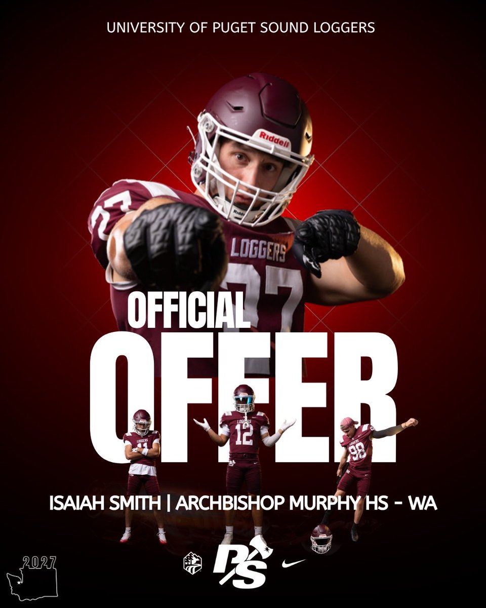 isaiah_smith_22's tweet photo. After a great conversation with @LOGGER_LBCOACH and @P_S_football I am blessed to say I have received my first offer from the university of puget sound!
 @CoachJordanSC @coachcroninamhs https://t.co/M0u9IC1yvJ
