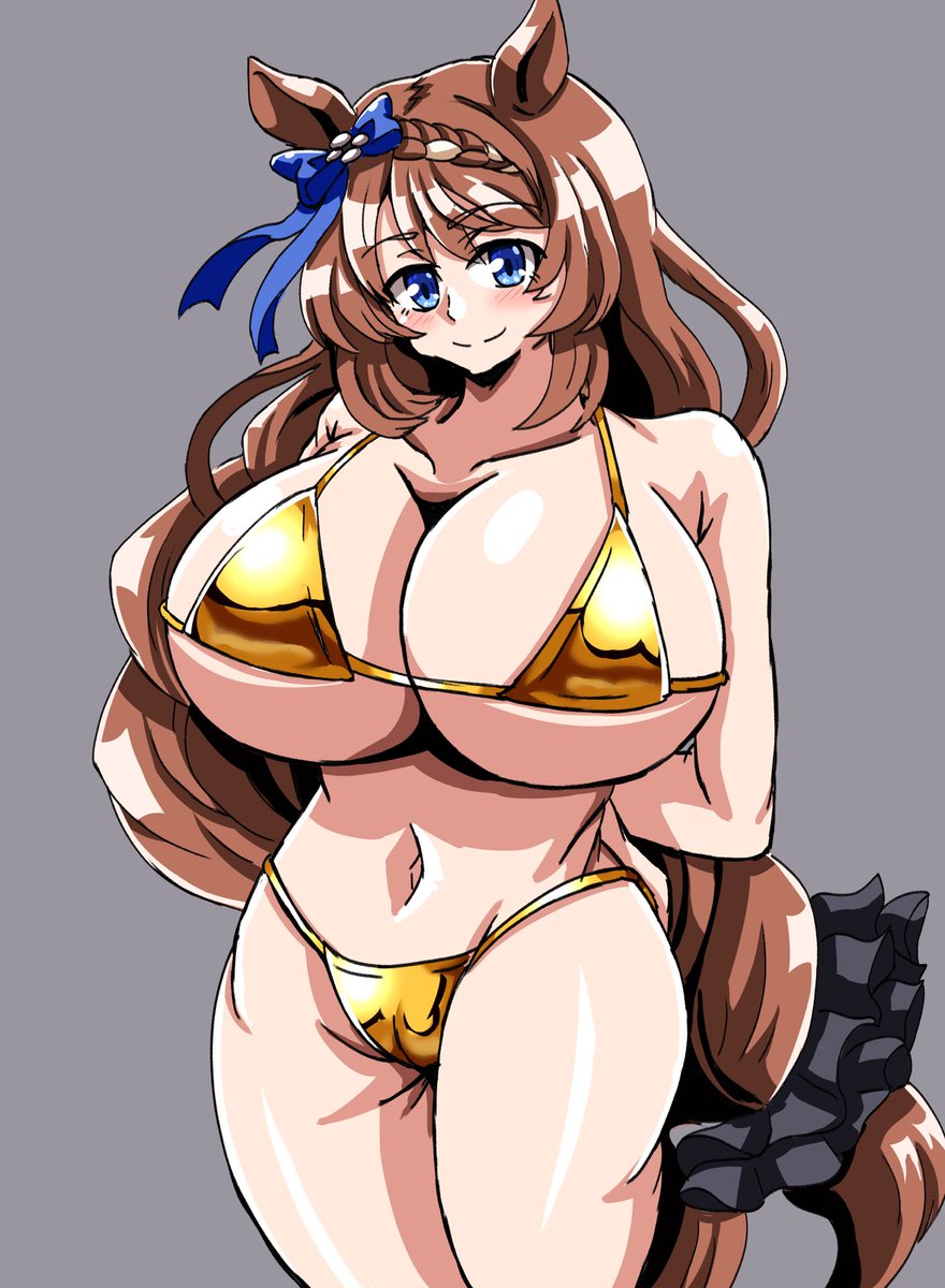 doronzorro's tweet photo. 金ビキニ　スーパークリーク
#ウマ娘イラスト　#スーパークリーク　#umamusume https://t.co/7K0U3utbNe