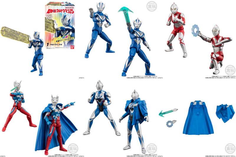 tokusatufig's tweet photo. 【＃食玩】「超動αウルトラマン15」13時予約開始

【ラインナップ】
1.ウルトラマンテオ
2.ウルトラマン(Bタイプ)
3.ウルトラマンゼロ
4.ウルトラマンゼット オリジナル
5.拡張パーツセット
https://t.co/KtUdANLw1g
 #超動 https://t.co/RGAj0Qx1Cc