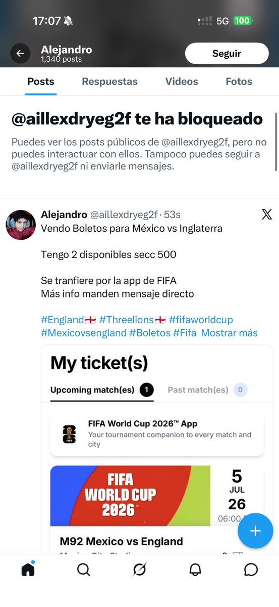 JustinMyLovvvee's tweet photo. ‼️ESTAFA‼️NECIO JAJA
@aillexdryeg2f ESTAFA BOLETOS MUNDIAL MÉXICO VS INGLATERRA
CAMBIA FOTO Y NOMBRE NO TIENE BOLETO
SALVADOR ALEJANDRO TREJO FRAGOSO
MAR DE PLATA 12
LAS AMERICAS ECATEPEC 55070
#mundialdefutbol2026 #mexico #fifa #copamundial #fifafest
#mexvseng #england https://t.co/bUiV4YM47r