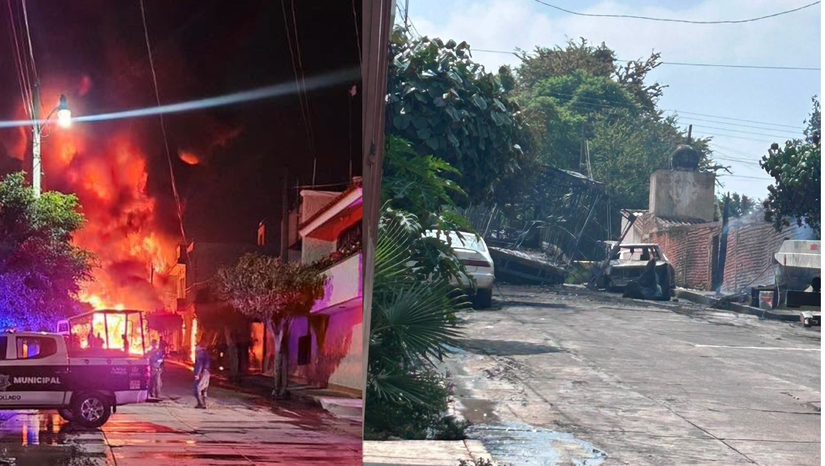 MilenioJalisco's tweet photo. Explosión de camión deja 10 fincas dañadas y dos mujeres lesionadas en Degollado, Jalisco https://t.co/7J9YLeVGNP https://t.co/HkO7vozi5e