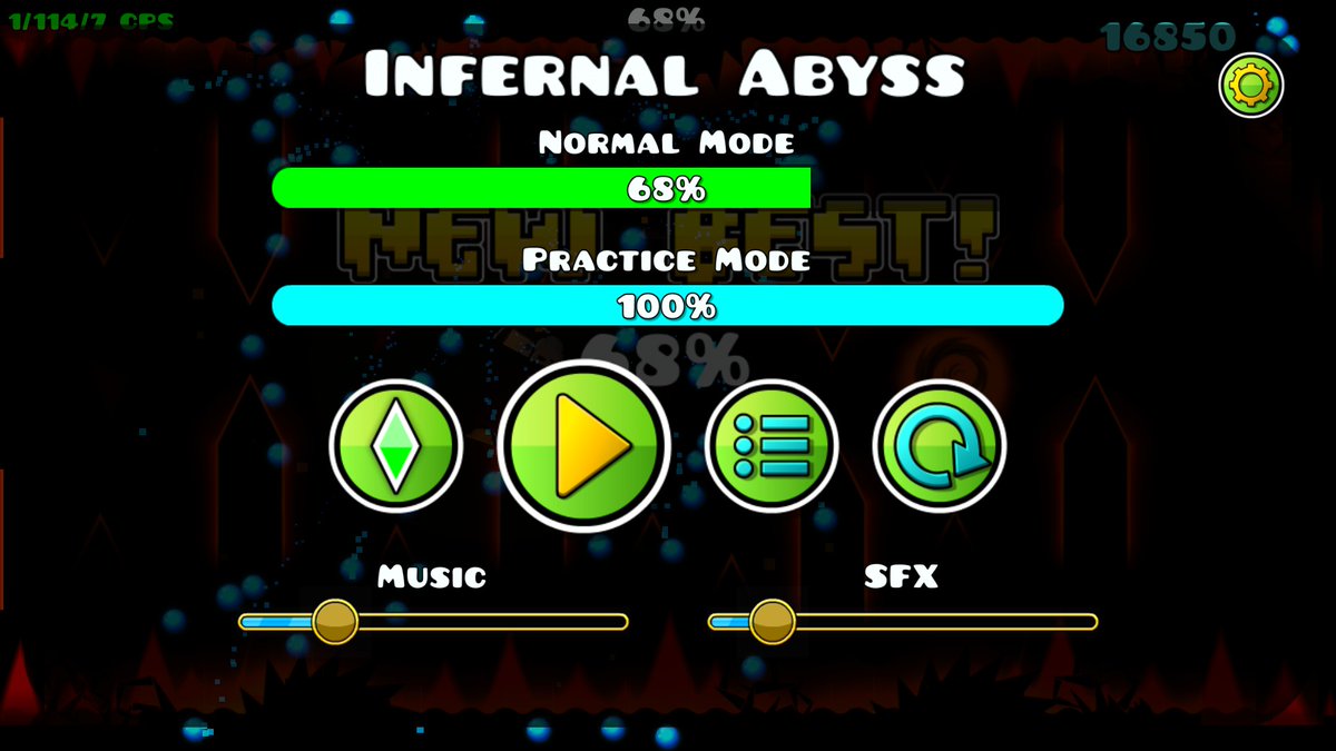 doglav65y's tweet photo. Volví a jugar gd después de un putero y estoy retomando un extreme que deje bien abandonado. Hoy estoy jugando en serio y bien oxidado y me hago un 68% jeje.
Igual, el extreme es fácil. Espero pasármelo rápido por que no tengo hardest desde hace dos años. https://t.co/P6j7bKxi6x