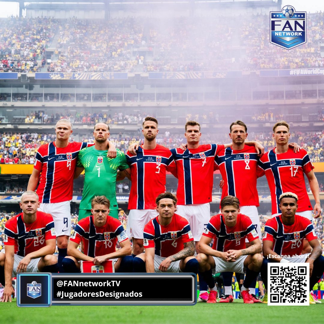 fannetworktv's tweet photo. #Noruega 🇳🇴, de la mano de Erling Haaland, eliminó a #Brasil 🇧🇷 de #WC2026 y espera por Inglaterra o México en cuartos de final.
El delantero del City igualó a Mbappé y Messi en la tabla de goleadores.
https://t.co/S0RSBfqYWg
#CopaDelMundo #HighImpacto #Mundial2026 #WC2026 #FANnetworkTV #JugadoresDesignados #WorldCup2026 #Noruega #Brasil