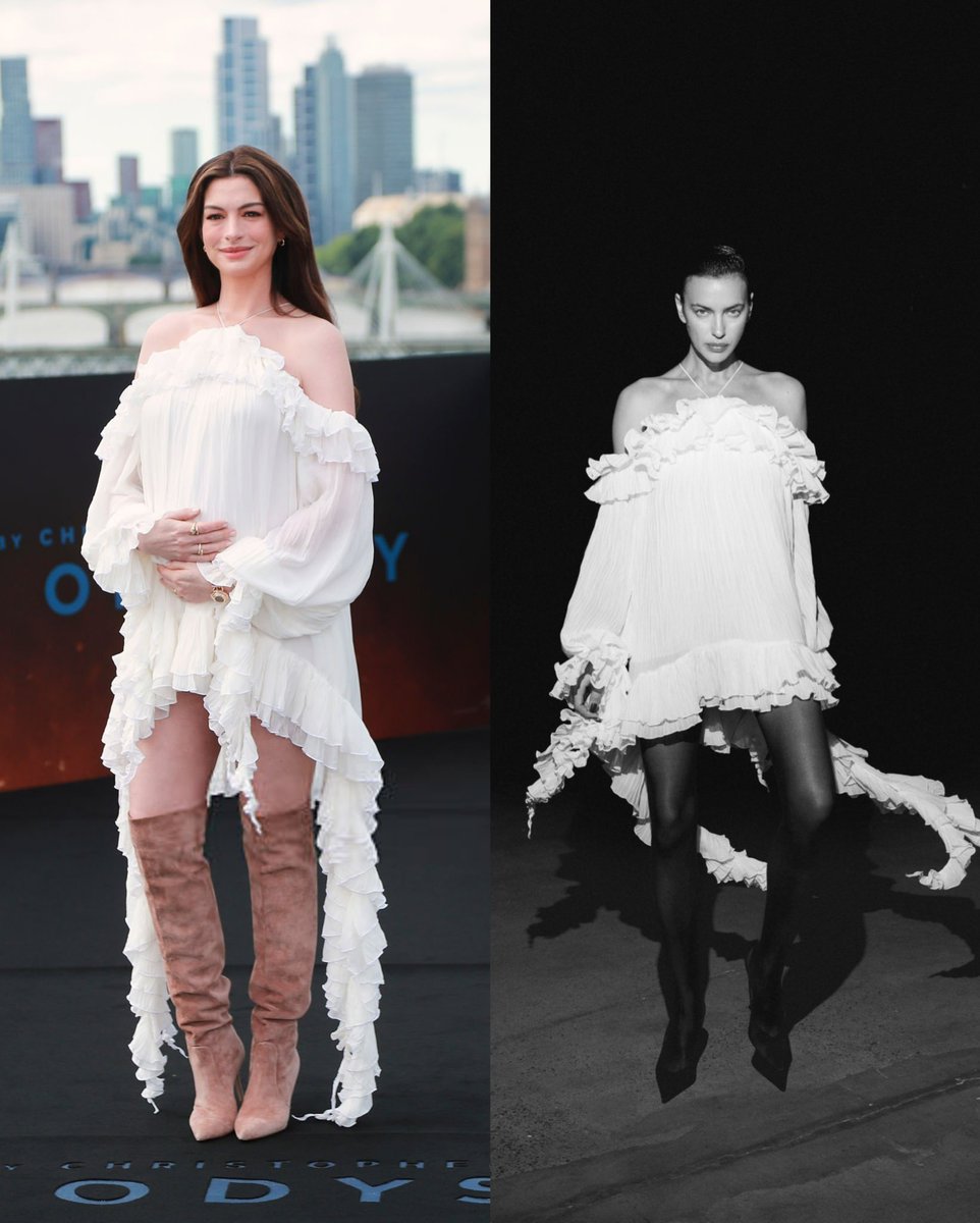 lislopeess1's tweet photo. Anne Hathaway wearing Blumarine Resort 2027 for The Odyssey photocall in London.
Elegant, effortless, and a reminder that no one does timeless glamour quite like Anne Hathaway. #LisLove #annehathaway https://t.co/3l4yvbFfpl