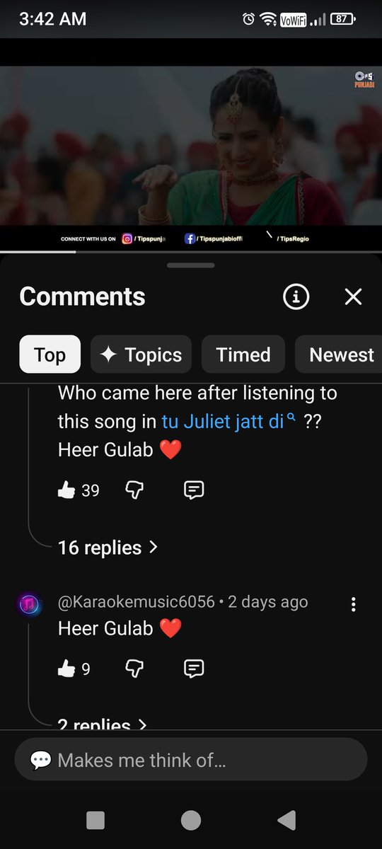 TinuRajan007's tweet photo. @sargun_mehta this is the comment section of your film's song which you used in #tjjd . The potential of #Tujulietjattdi is insane, please listen to fans demands @dreamiyata #Colors #heewab #syedrazaahmed https://t.co/JywS1F2POp