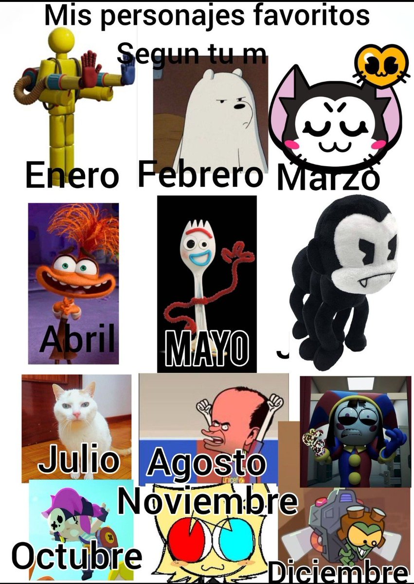 GatoUnicor32159's tweet photo. Creditos a @InkerIK233, Edgar es Junio y Pomni setiembre btw #PoppyPlaytime #Player #WeBareBears #IceBear #BrawlStars #Kit #InsideOut #Anxiety #Toystory #Forky #BendyAndTheInkMachine #Edgar #Tadc #Pomni #Penny https://t.co/kW1z1hCDeJ
