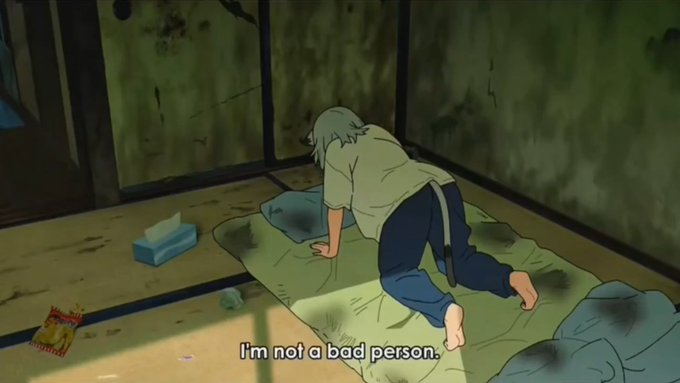Black_D_Gamer1's tweet photo. That's the point. It's made to disgust you. Art isn't just a one-way street. Just like it can depict beautiful things, it can depict very ugly &amp; unpleasant things.

Believe it or not, there are REAL people, who live like this, who suffer from crippling depression &amp; aren't evil. https://t.co/Z15YGb9oG0