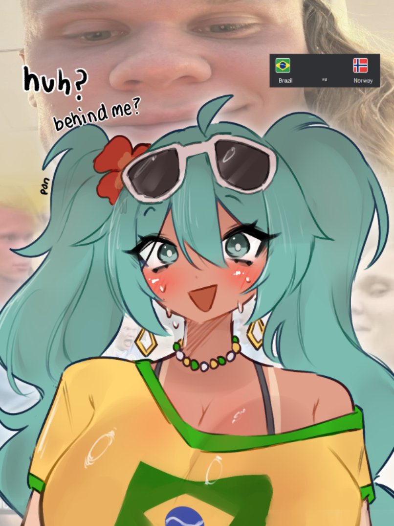 pponpon_pon's tweet photo. behind you miku #worldcup https://t.co/lV8jX3cjji