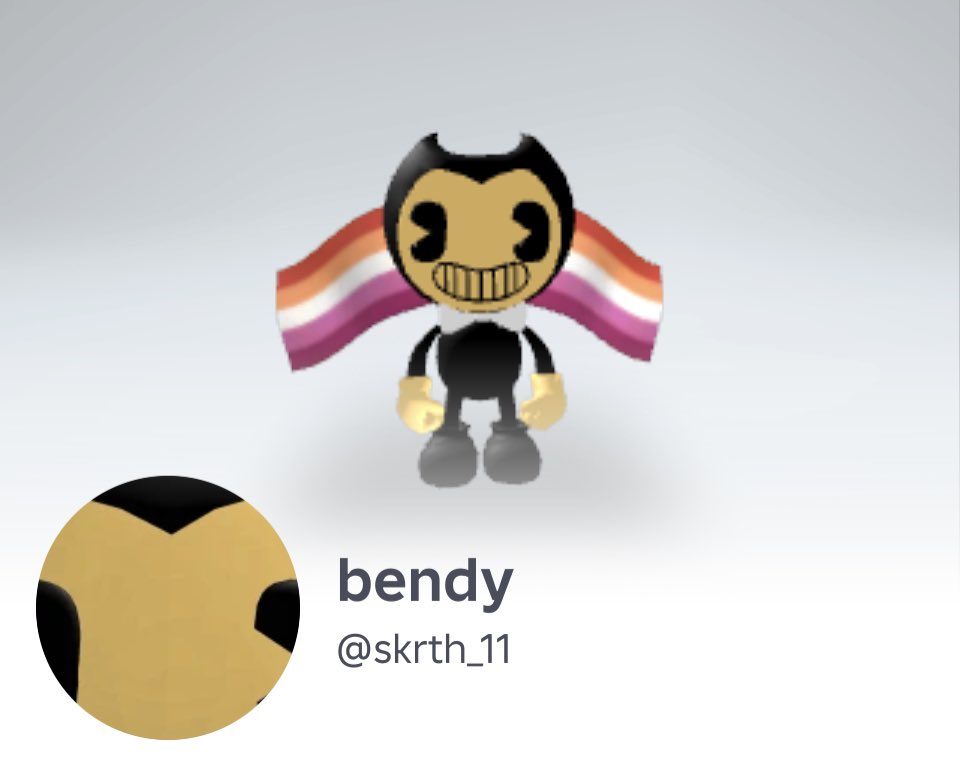 skrblehh's tweet photo. bendy is a lesbian queen now https://t.co/CKCUNjMmye