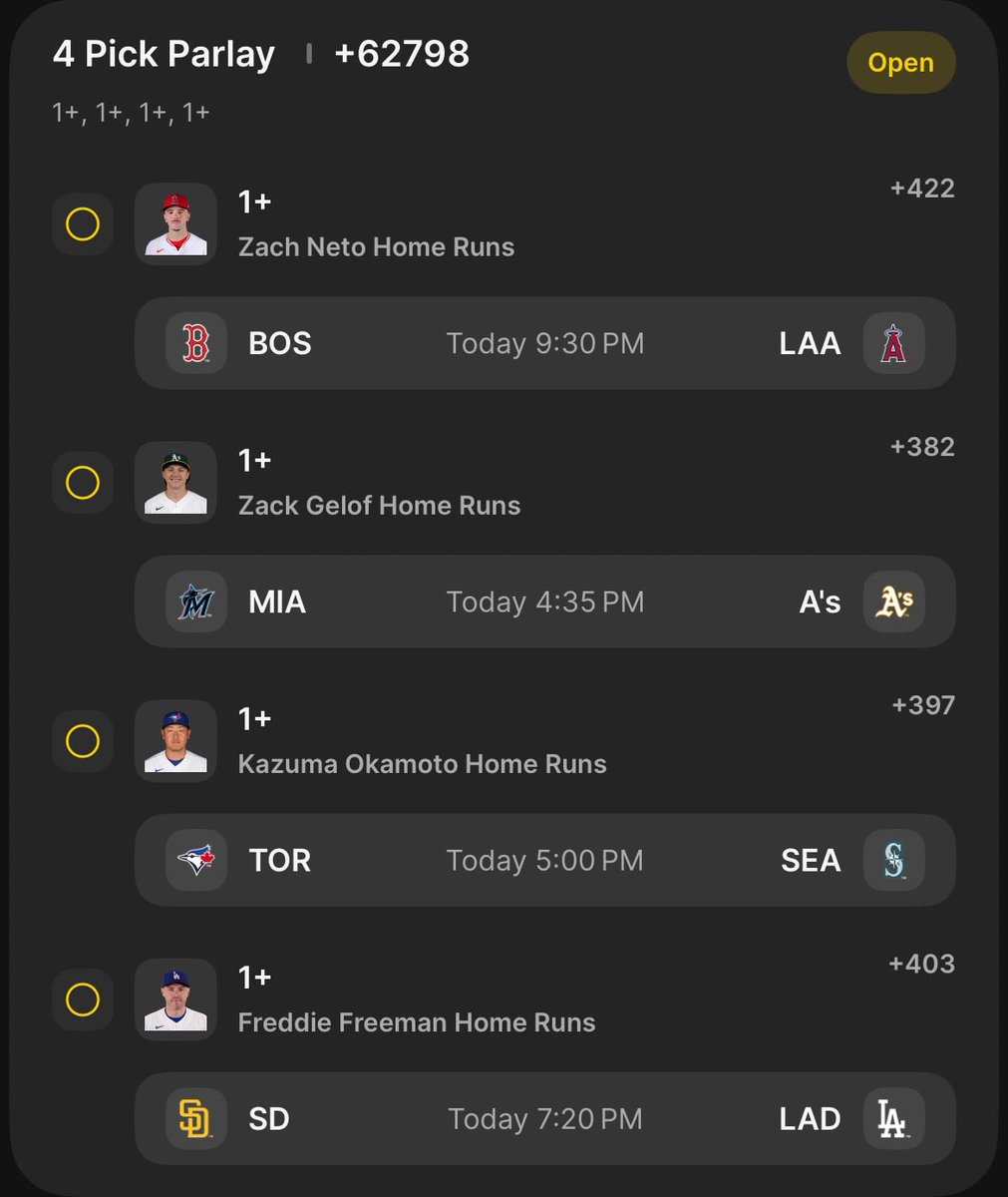 Snap_Picks's tweet photo. One of our VIP members cooked this up off today’s HR Radar. 😮💨 If the radar talking… the books in trouble. 💰
#MLB #Baseball #HomeRun #SportsBetting #MLBPicks #GamblingX #BettingTwitter #Parlay https://t.co/RjdYg1MRm5