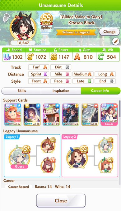Spythonn's tweet photo. @KitasannBlackk I got few SS Kita's pretty consistently with this build after the Unity Cup update https://t.co/cDujVRcmQJ