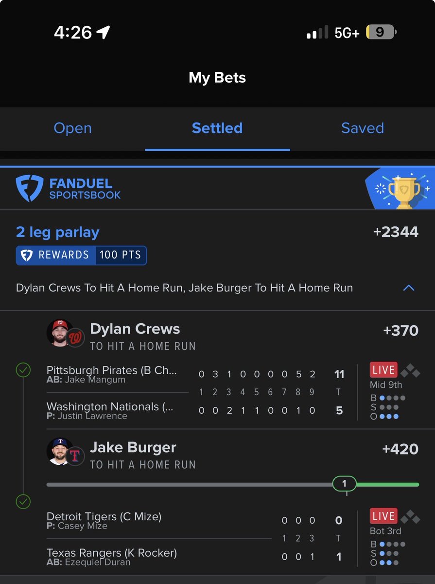 Fitz2314's tweet photo. Andddd another one thanks to @OutlawParlays 😉 https://t.co/FoO9rgB4J1