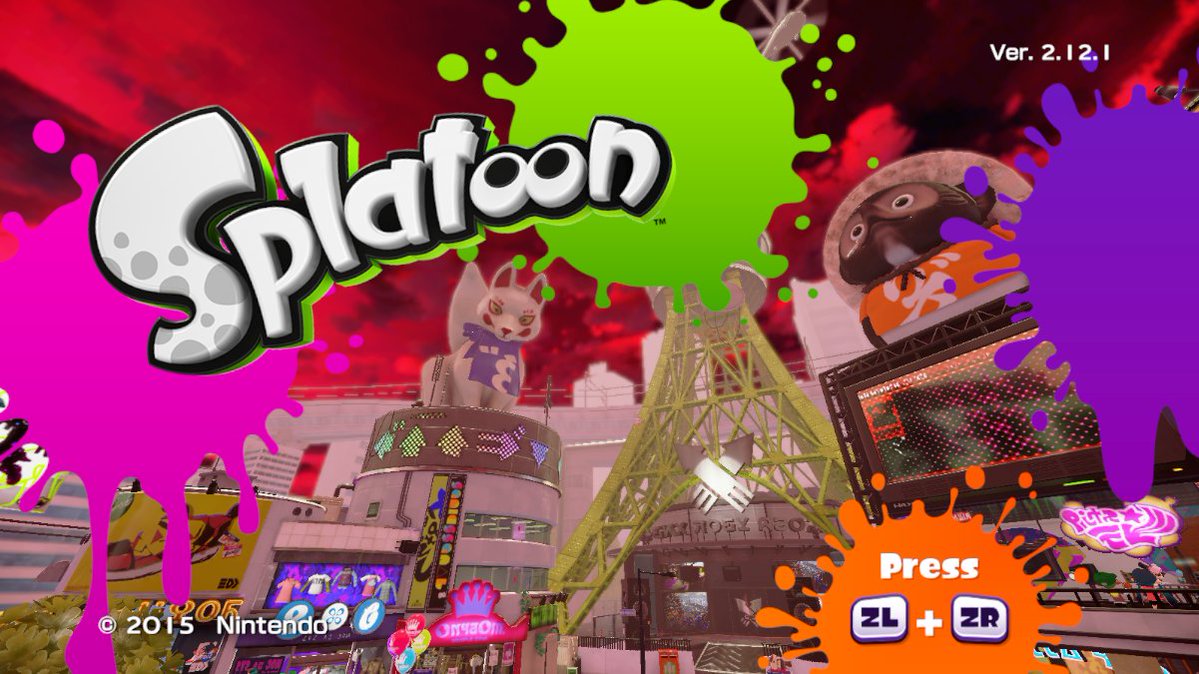 Claygolor028's tweet photo. I haven't played Splatoon in some time, I hope it will be fu- Why is the sky red??? https://t.co/VTljJcemUY