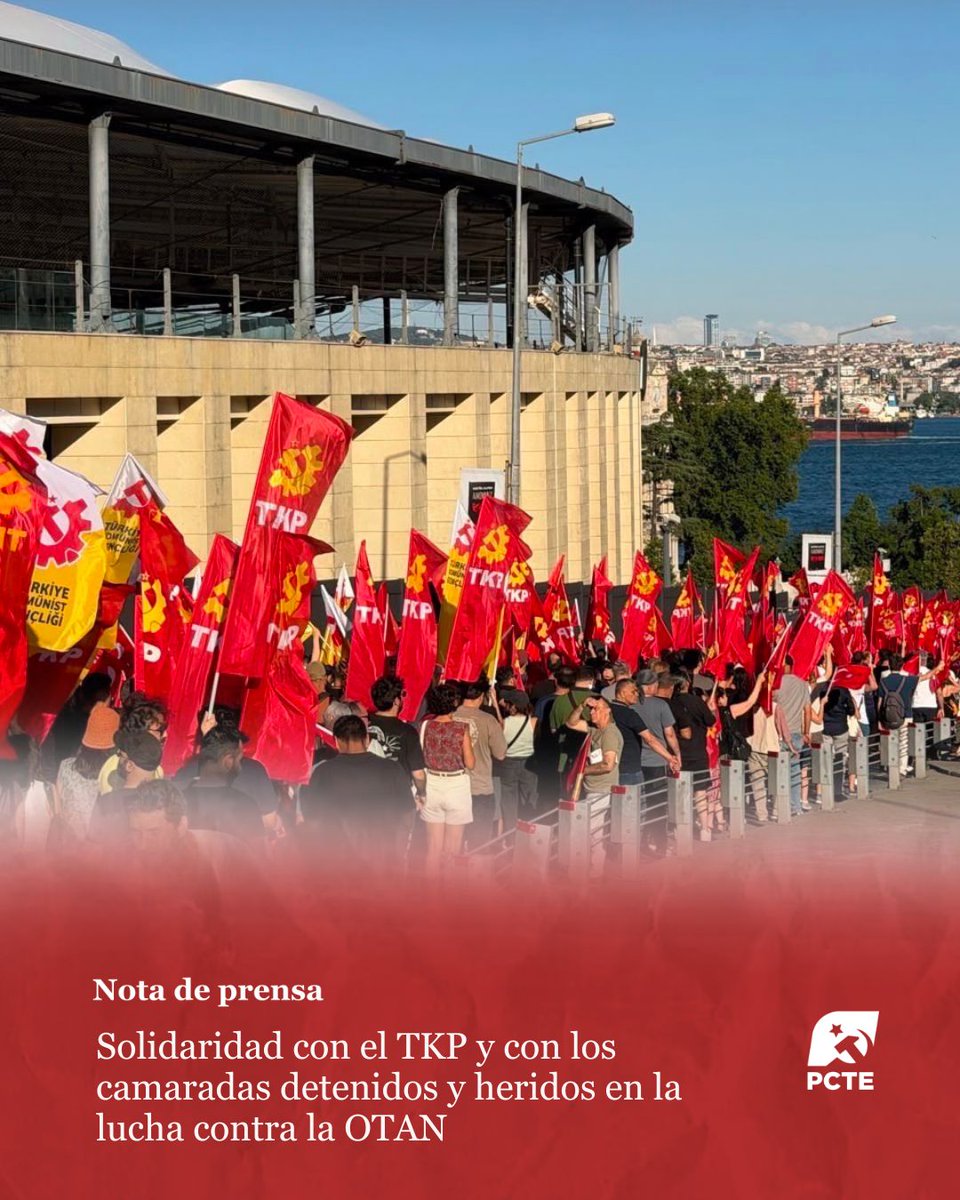 _PCTE_'s tweet photo. 🗒 Nota de prensa: Solidaridad con el TKP (@tkpninsesi) y con los camaradas detenidos y heridos en la lucha contra la OTAN.

Este domingo, la policía turca atacó violentamente manifestaciones en 6 ciudades. En Ankara, cientos de camaradas del TKP fueron detenidos y decenas heridos.

El PCTE envía su solidaridad al TKP y denuncia la represión de AKP contra quienes luchan contra la OTAN y el imperialismo.