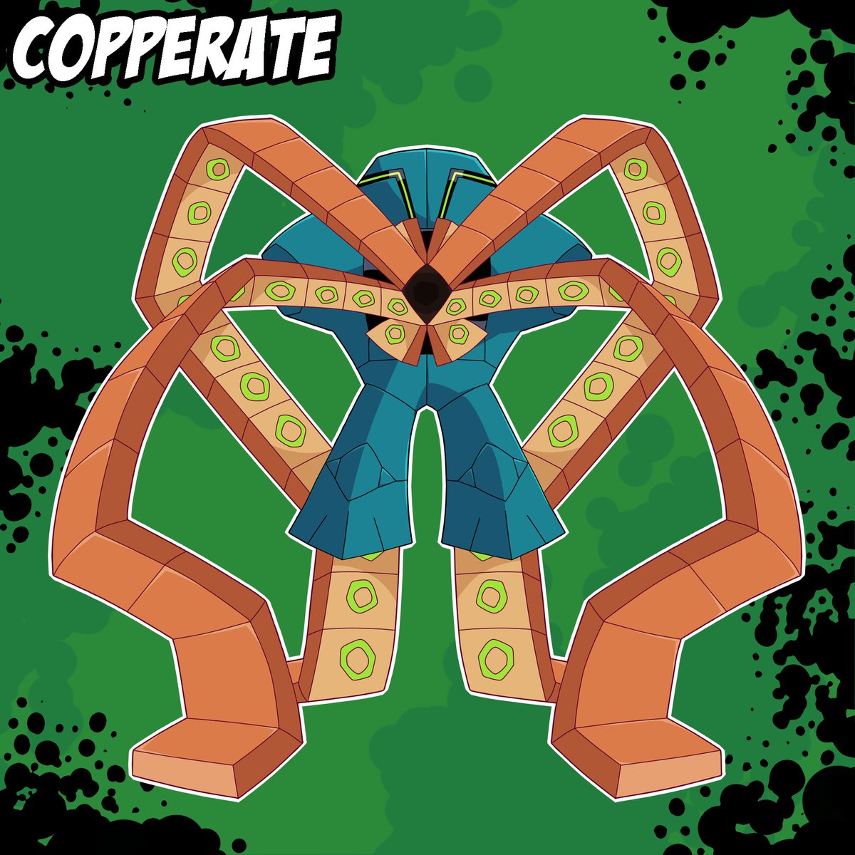 happykaos_'s tweet photo. Two aliens, one transformation! 👽🤝👽

A Cypruskoilos and a Taeniachalkos from the planet Ea-Nasira!

Copperate is formed by two aliens living in perfect symbiosis. One provides indestructible armor, while the other offers fast, deadly tentacles!

#Ben10 #Ben10Art https://t.co/f88PcqooRs