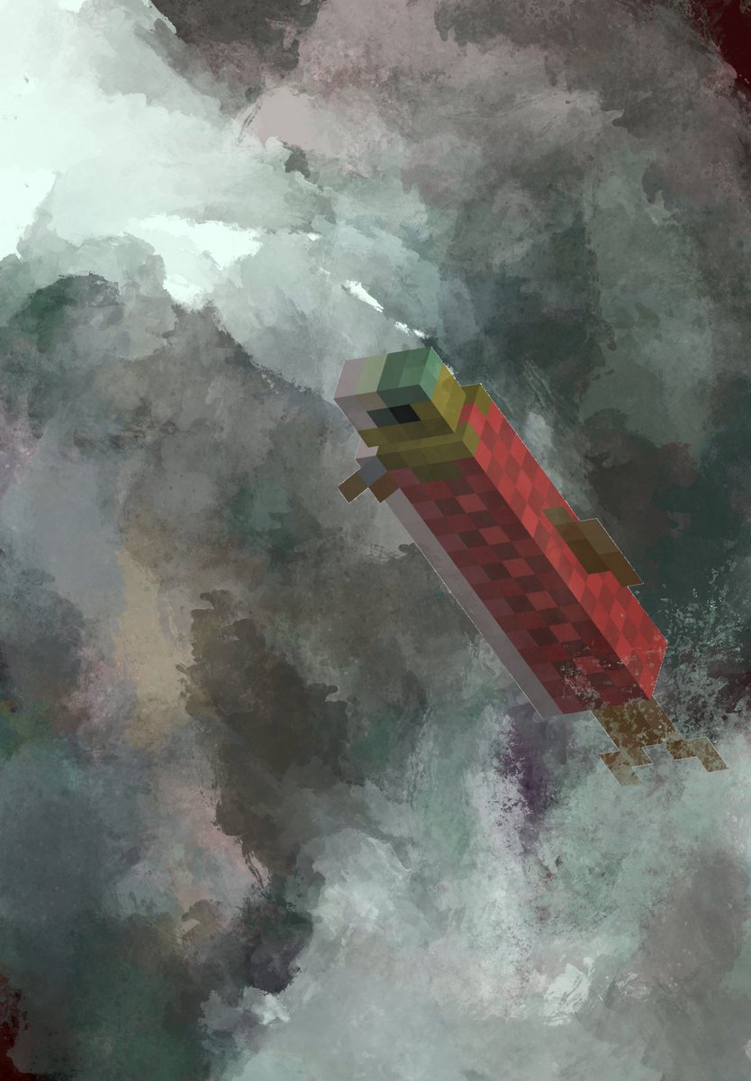 SSDC_N1K4's tweet photo. I was making a mural for the new Minecraft town and I put a lot of  effort into trying to get a salmon up river until i finished and  realized that it didnt look like it will fit... so i replaced my fish  with the in-game fish instead and now it feels like a shitpost https://t.co/oJR2sCXyKD