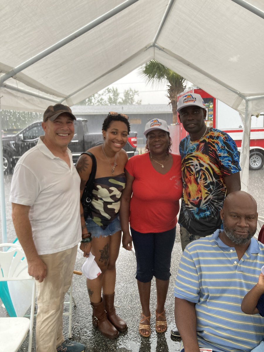 ChrisMessinaFL's tweet photo. Pelting rain wasn't going to stop a joyous Haitian-American/West Indian-American celebration of America's #250th Independence Day in OakRidge yesterday! Happy to be invited! https://t.co/odtk0bG2We