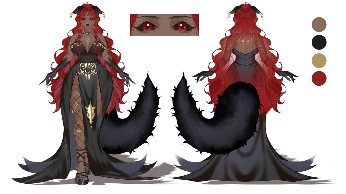 Shadow_QueenVT's tweet photo. @Vulkann_ Here you go, my dears! My Hybrid baby. She's half Fox Spirit and half Shadow Daemon https://t.co/KXwMOGpfGN