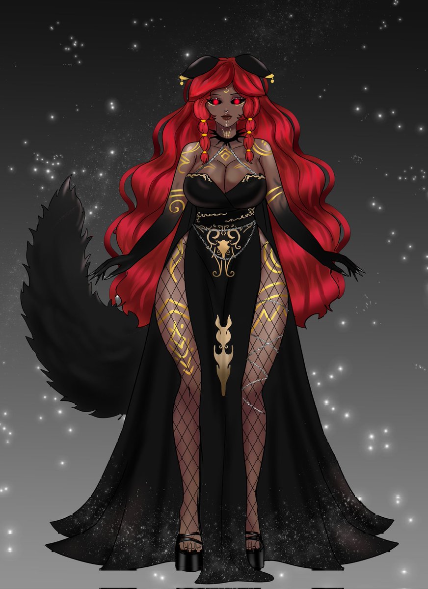 Shadow_QueenVT's tweet photo. @Vulkann_ Here you go, my dears! My Hybrid baby. She's half Fox Spirit and half Shadow Daemon https://t.co/KXwMOGpfGN