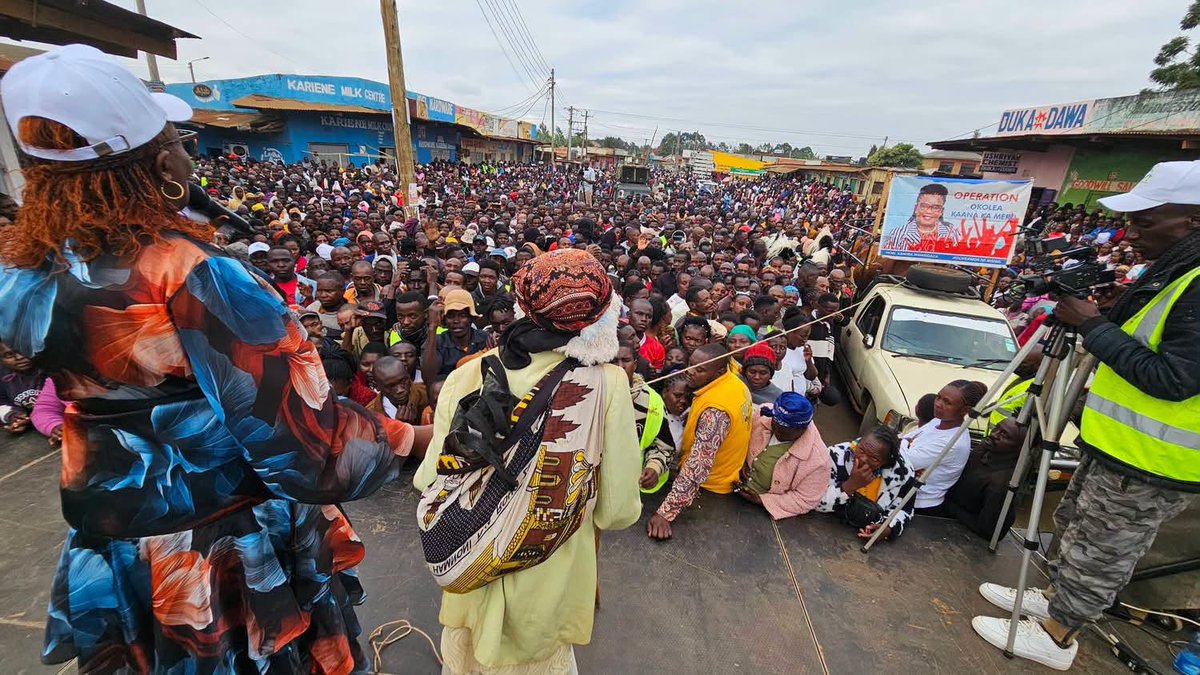 UMPKenya's tweet photo. UMP RALLY IN KARIENE A GREAT SUCCESS

The Umoja na Maendeleo Party (UMP) today held a vibrant and highly successful rally at Kariene, Abo-Central Ward, Central Imenti Constituency, drawing enthusiastic support from residents and reaffirming the party’s growing momentum across the ground.

In line with UMP’s people-centered approach, the rally made a direct impact on the community.

A dairy cow was donated to a needy resident to help strengthen her household’s livelihood, while gumboots were distributed to support farmers, blankets were given to provide comfort to the elderly, food supplies were shared with vulnerable families, and school fees assistance was extended to support needy students.

The rally brought together several leaders and 2027 aspirants for various seats, including Senator, Woman Representative, Member of Parliament, and MCA positions, further underscoring UMP’s  strength and the growing confidence that progressive leaders continue to place in the party.

The warm reception from the people of Kariene sent a clear message that UMP’s vision of unity, development, and responsive leadership continues to resonate strongly with wananchi.

The movement is growing, the support is deepening, and the people are ready for transformative leadership.

Umoja na Maendeleo Party (UMP)
Utajiri kwa Wote