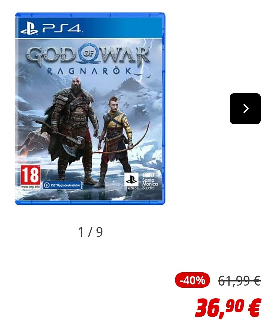 ArosFTW's tweet photo. Ahora mismo God of War Ragnarok en la Store de PlayStation cuesta 80€. Se puede encontrar en físico por 37€ y en Steam por 40€. Esto es lo que Sony quiere eliminar. https://t.co/nTOR7ETgxr