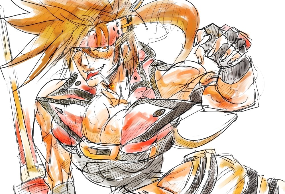 RyukargoX's tweet photo. Female Sol Badguy? In this economy? 
#GUILTYGEAR https://t.co/nVpqEZ0QiS